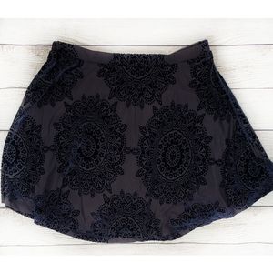 La Hearts Skater Skirt with Velvet Design